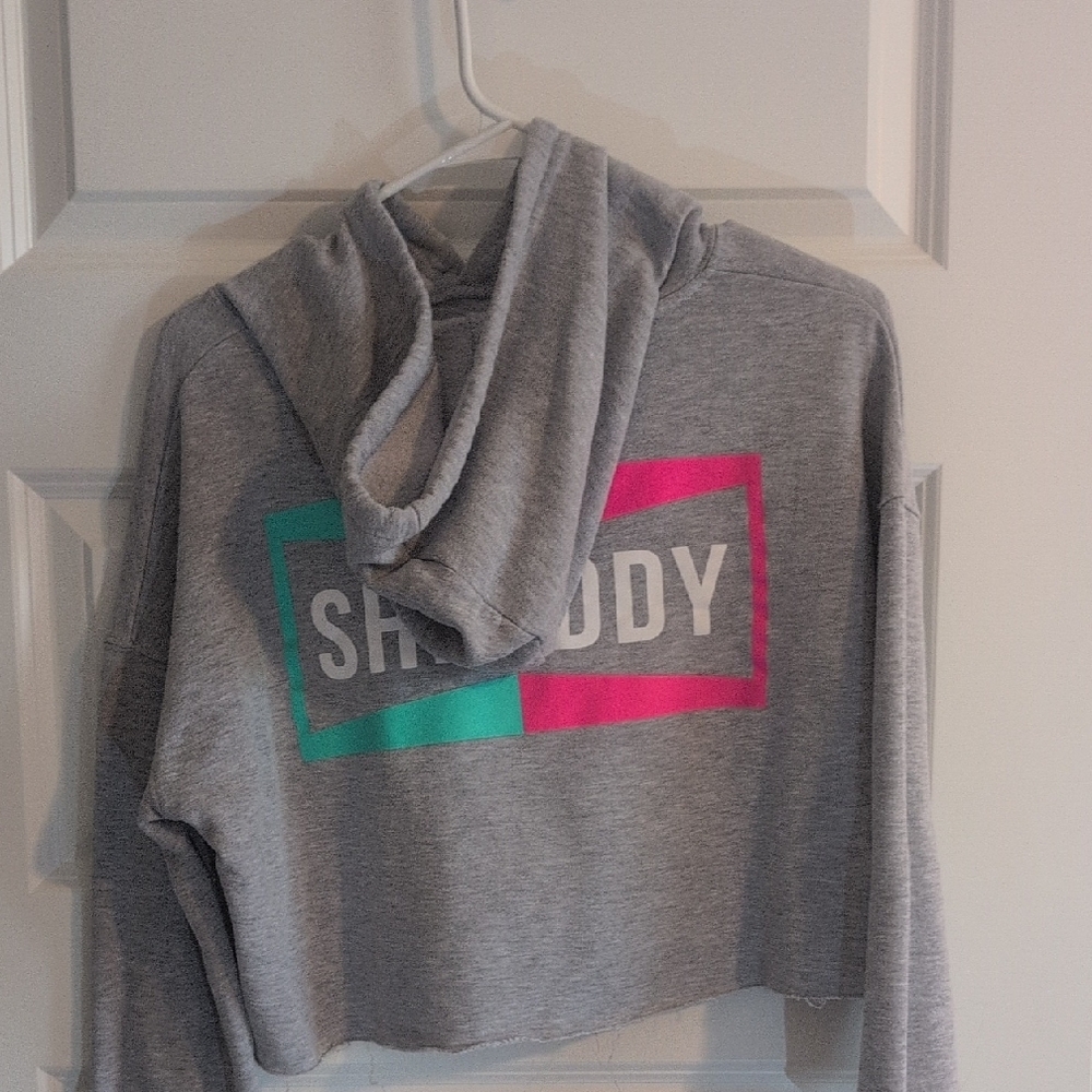 Gray Cropped Hoodie - Picture 2 of 3